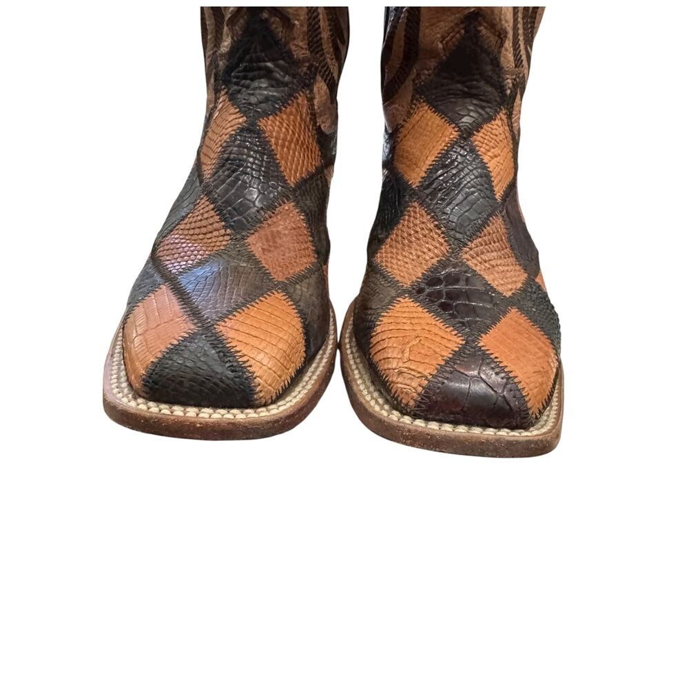 Twisted X MRAL002 Rancher Caiman Patchwork Cowboy Boots Women’s 6.5B - Picture 6 of 9